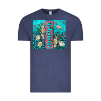 Vintage Denim turquoise leopard mama Vintage Tee - AdoDesignShop