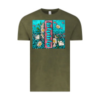 Vintage Olive turquoise leopard mama Vintage Tee - AdoDesignShop
