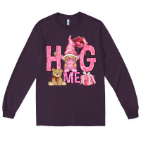 Plum hug me with gnome Long Sleeve Tee - NancyCooperArtShop