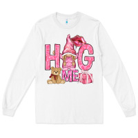 White hug me with gnome Long Sleeve Tee - NancyCooperArtShop