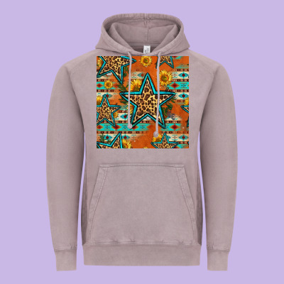 Western Stars Seamless Pattern Vintage Hoodie Designed By Hra Design Shop