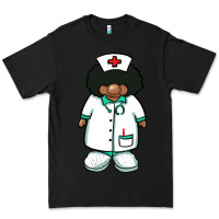Black african nurse gnome afro hair Premium Tee - BarkalooDesign