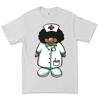 Dove Grey african nurse gnome afro hair Premium Tee - BarkalooDesign