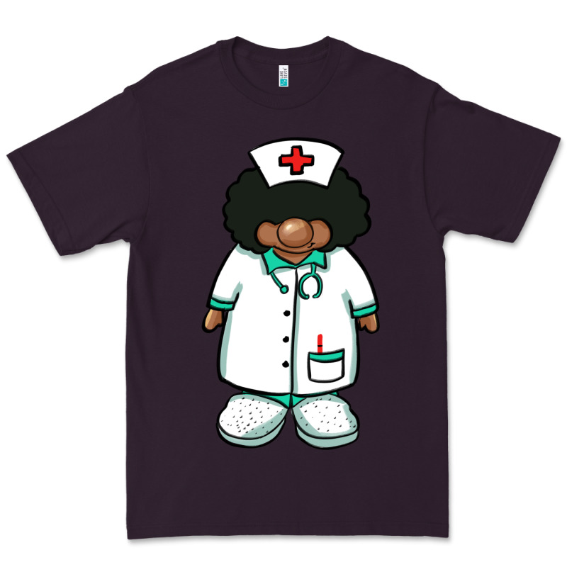 African Nurse Gnome Afro Hair Premium Tee by BarkalooDesign | Teevron