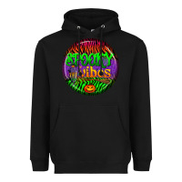 Black halloween round earrings 2 Heavyweight Hoodie - BundleAndBundleShop