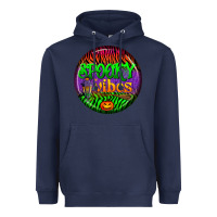 Navy halloween round earrings 2 Heavyweight Hoodie - BundleAndBundleShop