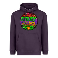 Plum halloween round earrings 2 Heavyweight Hoodie - BundleAndBundleShop