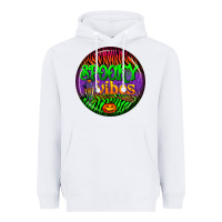 White halloween round earrings 2 Heavyweight Hoodie - BundleAndBundleShop