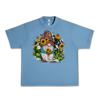 Pebble Blue gnomes sunflower cactus Urban Heavy Tee - JahusDesignShop
