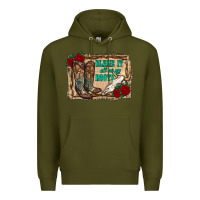 Army Green blame it all on my roots Premium Hoodie - RanaPortraitStore