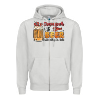Dove Grey crawfish and beer that's why i'm here Zipper Hoodie - MaliasSmallBusiness