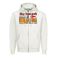 Oatmeal Heather crawfish and beer that's why i'm here Zipper Hoodie - MaliasSmallBusiness