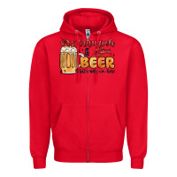 Red crawfish and beer that's why i'm here Zipper Hoodie - MaliasSmallBusiness
