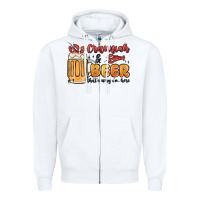 White crawfish and beer that's why i'm here Zipper Hoodie - MaliasSmallBusiness