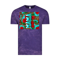 Cloud Purple rose leopard mama Vintage Tee - AdoDesignShop