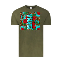 Vintage Olive rose leopard mama Vintage Tee - AdoDesignShop