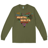 Army Green mental health matters Long Sleeve Tee - JahusDesignShop