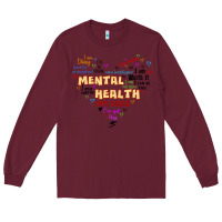 Burgundy mental health matters Long Sleeve Tee - JahusDesignShop