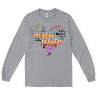 Heather Grey mental health matters Long Sleeve Tee - JahusDesignShop
