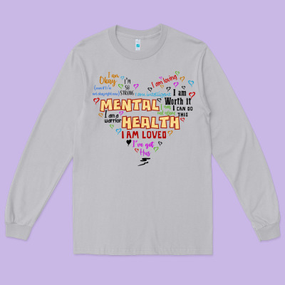 Mental Health Matters Long Sleeve Tee Designed By Jahusdesignshop