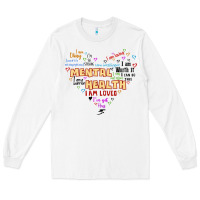 White mental health matters Long Sleeve Tee - JahusDesignShop