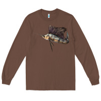 Chestnut Atlantic Sailfish Illustrations Long Sleeve Tee - LillyAllenDesigns
