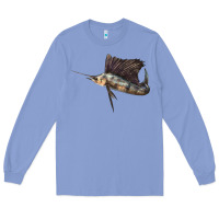 Colony Blue Atlantic Sailfish Illustrations Long Sleeve Tee - LillyAllenDesigns