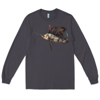 Smoke Atlantic Sailfish Illustrations Long Sleeve Tee - LillyAllenDesigns