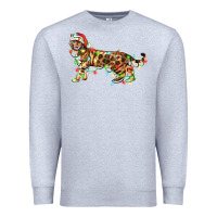 Heather Grey christmas bengal cat Premium Sweatshirt - LillyAllenDesigns