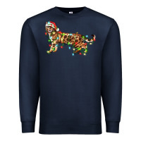 Navy christmas bengal cat Premium Sweatshirt - LillyAllenDesigns
