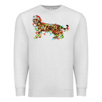 Oatmeal Heather christmas bengal cat Premium Sweatshirt - LillyAllenDesigns