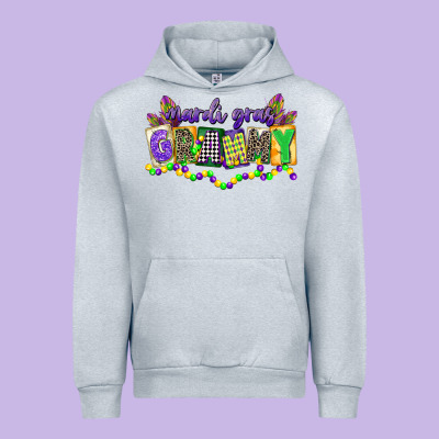 Mardi Gras Grammy Urban Hoodie Designed By Cowgirlartshop