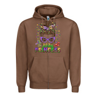 Chestnut bead princess messy bun mardi gras Zipper Hoodie - MaliasSmallBusiness