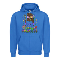 True Royal bead princess messy bun mardi gras Zipper Hoodie - MaliasSmallBusiness
