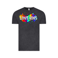 Vintage Black love wins pride lgbtq Vintage Tee - AdoDesignShop