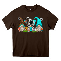 Chocolate Brown soccer gnomes Heavy Core Tee - Zillion Design Studio