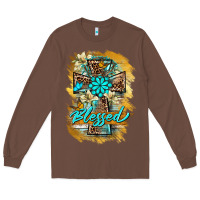 Chestnut western cross blessed lily butterfly Long Sleeve Tee - BarkalooDesign