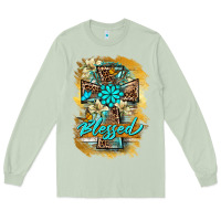 Matcha western cross blessed lily butterfly Long Sleeve Tee - BarkalooDesign