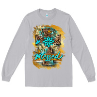 Moon Dust western cross blessed lily butterfly Long Sleeve Tee - BarkalooDesign
