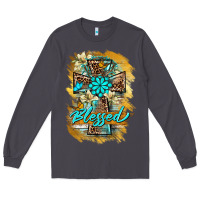 Smoke western cross blessed lily butterfly Long Sleeve Tee - BarkalooDesign