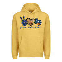 Antique Gold Peace Love Texas Premium Hoodie - Bettercallsaul