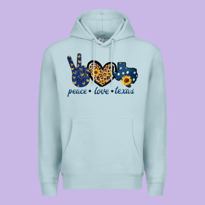 Peace Love Texas Premium Hoodie Designed By Bettercallsaul