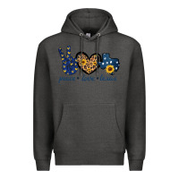 Charcoal Heather Peace Love Texas Premium Hoodie - Bettercallsaul