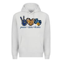 Dove Grey Peace Love Texas Premium Hoodie - Bettercallsaul