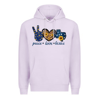 Lilac Peace Love Texas Premium Hoodie - Bettercallsaul