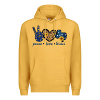Mustard Peace Love Texas Premium Hoodie - Bettercallsaul