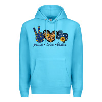 Ocean Blue Peace Love Texas Premium Hoodie - Bettercallsaul