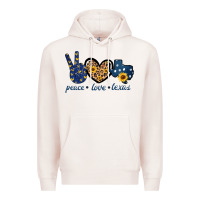 Pale Pink Peace Love Texas Premium Hoodie - Bettercallsaul
