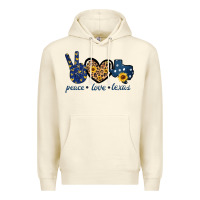 Sandshell Peace Love Texas Premium Hoodie - Bettercallsaul
