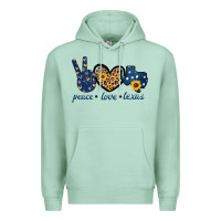 Seafoam Peace Love Texas Premium Hoodie - Bettercallsaul